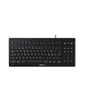 CHERRY STREAM KEYBOARD - Wired Keyboard - Super Quiet Keystroke - Unique Typing Feel and Flat Design - Swiss Layout (QWERTZ), Black