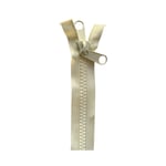 No.10 Plastic Zipper Open End Zip Heavy Duty from 24 to 220 inch, (White (Snow - 103) - Twin Puller, 120 inch - 300 cm)