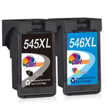 Clorisun 545XL 546XL Remanufactured for Canon 545 546 Ink Cartridges PG545 PG 545 CL546 CL 546 for Canon Pixma MG2550S TS3150 MG3050 MG2950 TR4550 MG2450 TR4551 MX495 MG2550 TS3151 TS205 MG3051(2 Pack