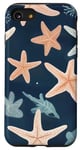 Coque pour iPhone SE (2020) / 7 / 8 Motif cool de silhouettes d'étoiles de mer sur la plage