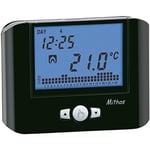 VEMER VE766900 MITHOS - Thermostat Mural avec Programmation Hebdomadaire, Alimentation 230V, Noir