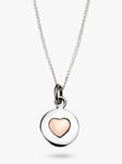 Tales From The Earth Kids' Love Circle Pendant Necklace, Silver/Rose Gold