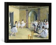 Kunst für Alle 'Encadré Image de Edgar Degas The Dance Foyer at The Opera on The Rue Le Peletier, 1872, d'art dans Le Cadre de Haute qualité Photos Fait Main, 40 x 30 cm, Noir Mat
