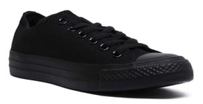 Converse M5039 Unisex Low Top Canvas Trainers In Black Size Uk 3 - 12
