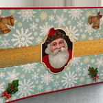 Decoupage Victoriana Lyxigt julkort med kuvert - Tomten (Fraktfritt)