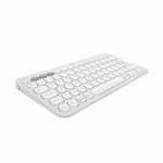 Bluetooth keyboard med tabletstøtte Logitech K380 Fransk Hvid AZERTY