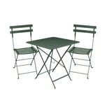 Fermob - Bistro matgrupp bord 71cm & 2 metall stolar cedar green - Matgrupper utomhus