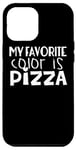 Coque pour iPhone 13 Pro Max Ma couleur préférée est la pizza - Amateur de pizza drôle