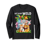 Let's Get Wild Animals Birthday Party Safari To The Zoo Long Sleeve T-Shirt