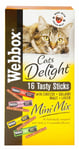 Webbox Cats Delight Mini Mix Treats Salami Cheese Liver & Malt 32g (pack Of 10)