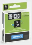 Dymo Labelmanager 280 Series Dymo D1 Tape Sort på Klar 9mm (7m) S0720670 40910 (Kan sendes i brev) 50304810