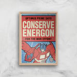Transformers Conserve Energon Poster Art Print - A4 - Wooden Frame