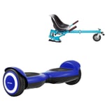 Paket Hoverboard Go Kart med Stötdämpare, 6.5 tums, Jetson Prism Blue, Standard Räckvidd och Blå Hoverkart med Stötdämpare, Smart Balance