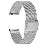Fullmosa 18mm Mesh Watch Strap, Metal Bands Compatible with Huawei Watch, Fossil Venture, Withings, 18mm Silver