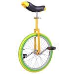 20 Inch Wheel Unicycle Leakproof Butyl Tire Wheel Cycling Outdoor Sport Fitness Exercise Health Exercise Pedal Bike,Yellow-20 inch