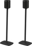 Flexson golvstativ för Sonos One/Play:1 högtalare - par (svart)