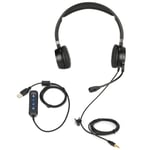 Binaural Headset Office Headset With Mic And Audio Control For 3.5mm Connect GFL