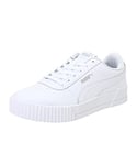 PUMA Women's Carina L Sneaker, White White White Silver, 3.5 UK