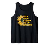Mothers Day Live Love Grow Like A Sunflower Yellow Sunflower Tank Top
