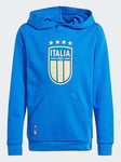 Boys, adidas Italy Hoodie Kids - Blue, Blue, Size 11-12 Years