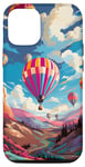 iPhone 14 Colorful Hot Air Balloons Pop Art Style Case