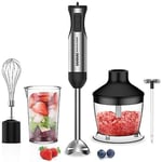 UUOUU Hand Blender, 800W 20-Speed Stick Blender, 5-in-1 Anti-Splash Immersion bl