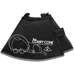 AFP All For Paws The Comfy Cone Pet Recovery Collar - Xtra Deep Collar Black Medium, 30 cm Extra Long