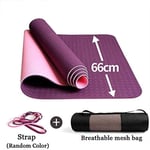 XY-M 8mm Thick Yoga Mat Solid Color with Double-sided Non-slip Texture, Comfort Stability - Men Woman Exercise Workouts Fitness Mat, 4 Colors (Size, 183cmx66cmx8mm),Purple,183cmx66cmx8mm