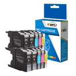 Fimpex Compatible Ink Cartridge Replacement for Brother DCP-J525W DCP-J725DW DCP-J925DW MFC-J430 MFC-J430W MFC-J5910DW MFC-J6510DW MFC-J6710DW MFC-J6910DW LC1240 (Black/Cyan/Magenta/Yellow, 10-Pack)