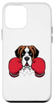 Coque pour iPhone 12 mini Chien amusant de kickboxing ou de boxe Saint Bernard