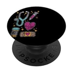 She Works Willingly With Her Hands Cute Nurse Gift Idea PopSockets PopGrip: Swappable Grip for Phones & Tablets