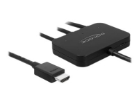 Delock - Video adapter - HDMI, Micro-USB type B (kun strøm), Mini DisplayPort, USB-C til HDMI hann - svart - 4K-støtte