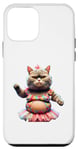 Coque pour iPhone 12 mini Little Fat Ballet Kitty avec un gros ventre.