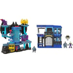 Fisher-Price Imaginext DC Super Friends Batman Toy Bat-Tech Batcave Playset Imaginext DC Super Friends Gotham City Jail Recharged, prison playset