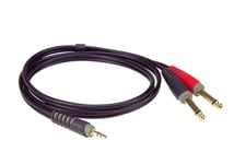 Klotz Y-kabel Stereo Minijack - X2 Jack mono 3m