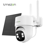 TMEZON 3MP Wireless Solar/Battery Security Camera System WiFi CCTV Outdoor Home