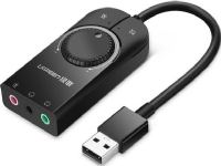 Ugreen Usb Audio Adapter - External Stereo Sound Card - 3.5mm - For Headphones And