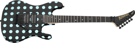 Kramer Guitars NightSwan El-guitar (Black with Blue Polka Dots)