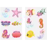 Sjöjungfrur 60 st barntatueringar tatuering sjöjungfru mermaids White