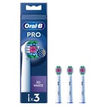 Pack de 3 brossettes pour brosse à dents Oral-B Pro 3D Blanc