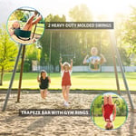 Garden Swing Set Lifetime - Outdoor Childrens Playground Swings with Trapeze