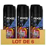 AXE Déodorant Homme Spray Skate & Roses, 48h non-stop frais, Parfum de roses fraîches (Lot de 6x200ml)