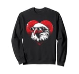 Bald Eagle Heart - Vintage Cool Eagle Bird Lover Sweatshirt