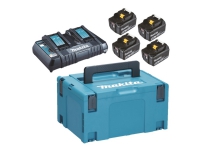 Makita PowerPack LXT - Batterilader + batteri 4 x - Li-Ion - 5 Ah - 90 Wh - 2 x batterier lader