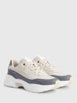 Tommy Hilfiger Monogram Chunky Sole Mid Top Trainers, Fossil Grey