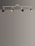 John Lewis Fenix GU10 LED 4 Spotlight Ceiling Bar, Black Pearl Nickel