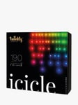 Twinkly 190 LED Icicle Lights, Red / Green / Blue, L9m