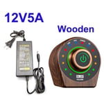 Wooden-12V5A 50W + 50W Bluetooth 5.0 TPA3116 classe D numérique puissance Audio amplificateur en bois rétro stéréo HiFi Amplificador Home cinéma ampli