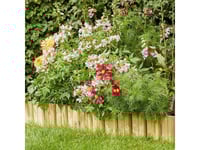 Bordure Droite À Planter Bois Naturel, H.15 X L.119.4 Cm