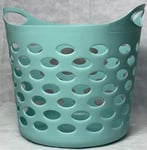 CH Washing Basket 30 Litre Laundry Clothes Hamper Storage Bin Organiser Flexible (Duck Egg)